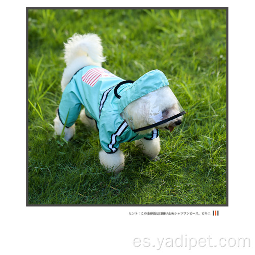 Mascotas perro ropa impermeable